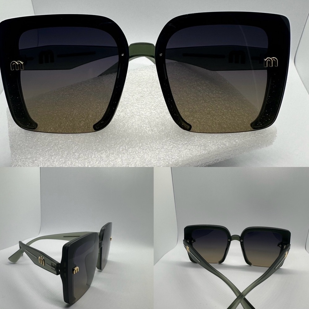Oversized Square Sunglasses, Gradient Lens, UV Protection, M" Detail